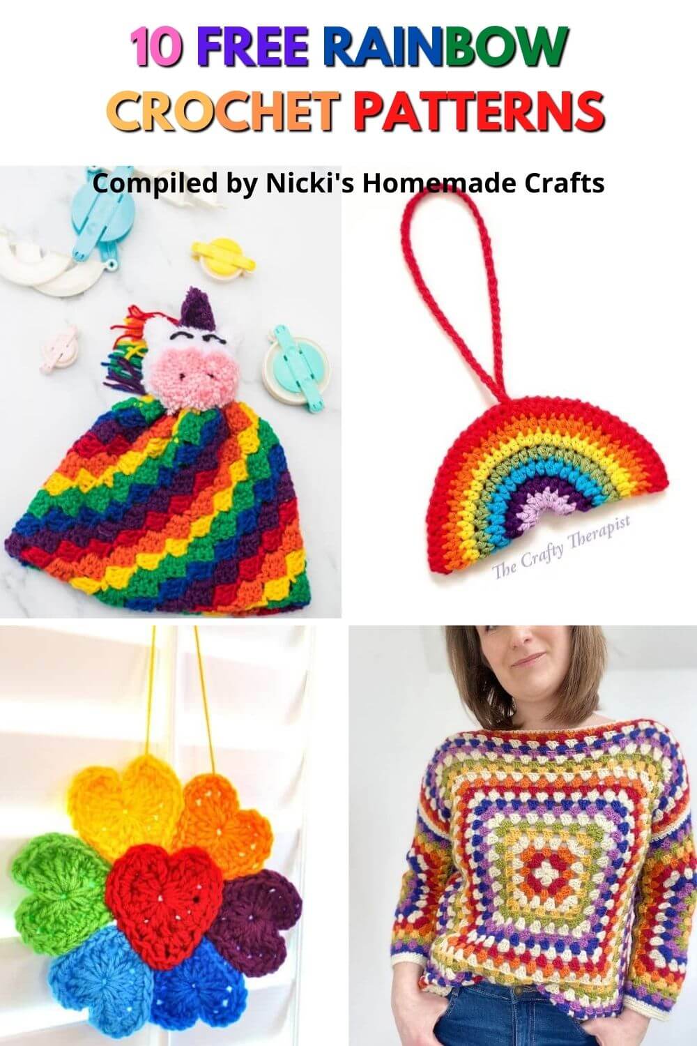 10 Free Rainbow Crochet Patterns For Pride Nicki's Homemade Crafts