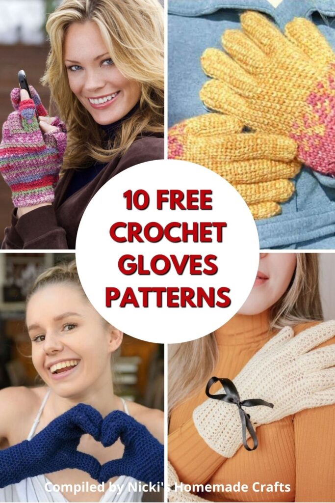 Free Crochet Gloves Pattern with Knit-Like Stitch - Nicki's Homemade Crafts
