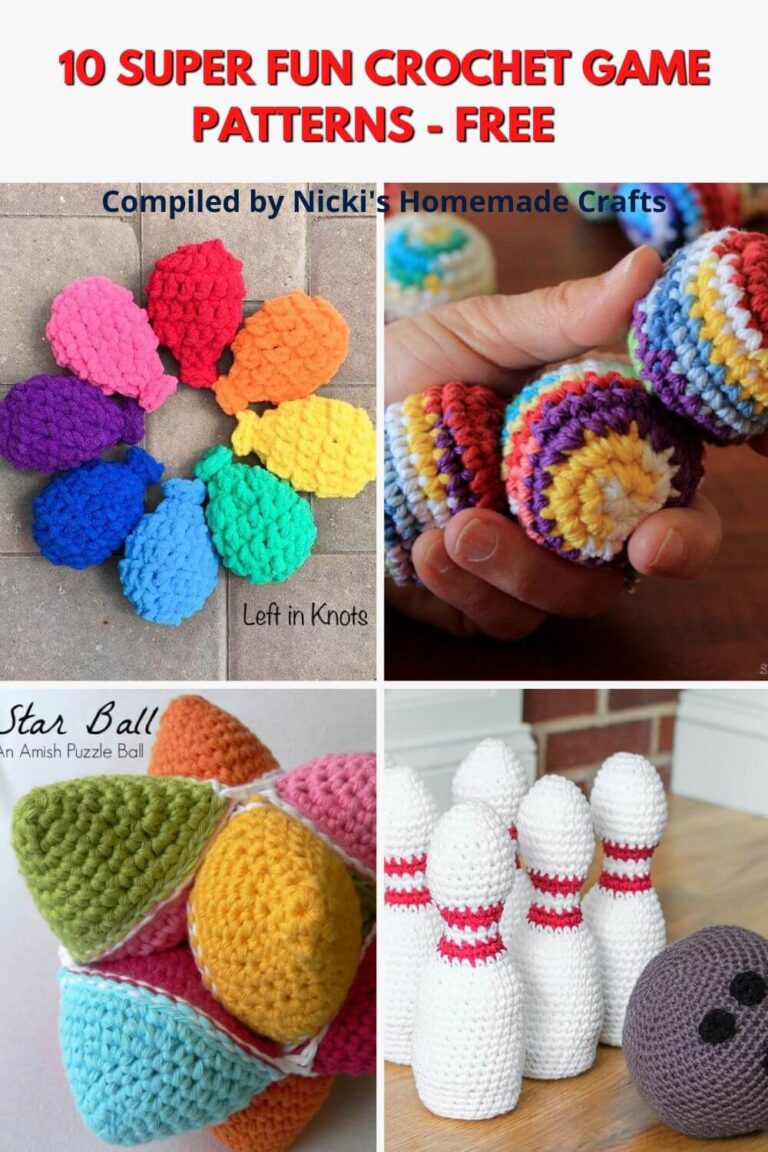 10 Fun and Free Crochet Game Patterns Nicki's Homemade Crafts