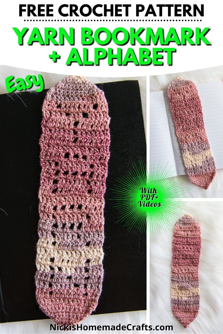 Free Yarn Filet Crochet Bookmark Pattern Nicki's Homemade Crafts