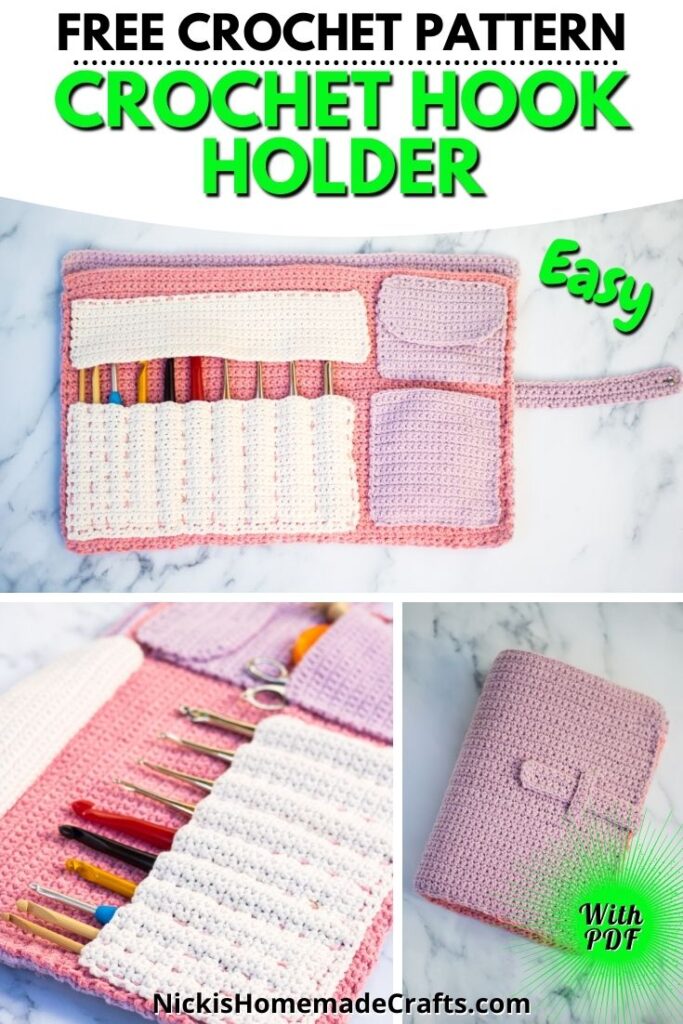 Crochet Hook Holder Case Free Pattern Video Tutorial #pursesholder