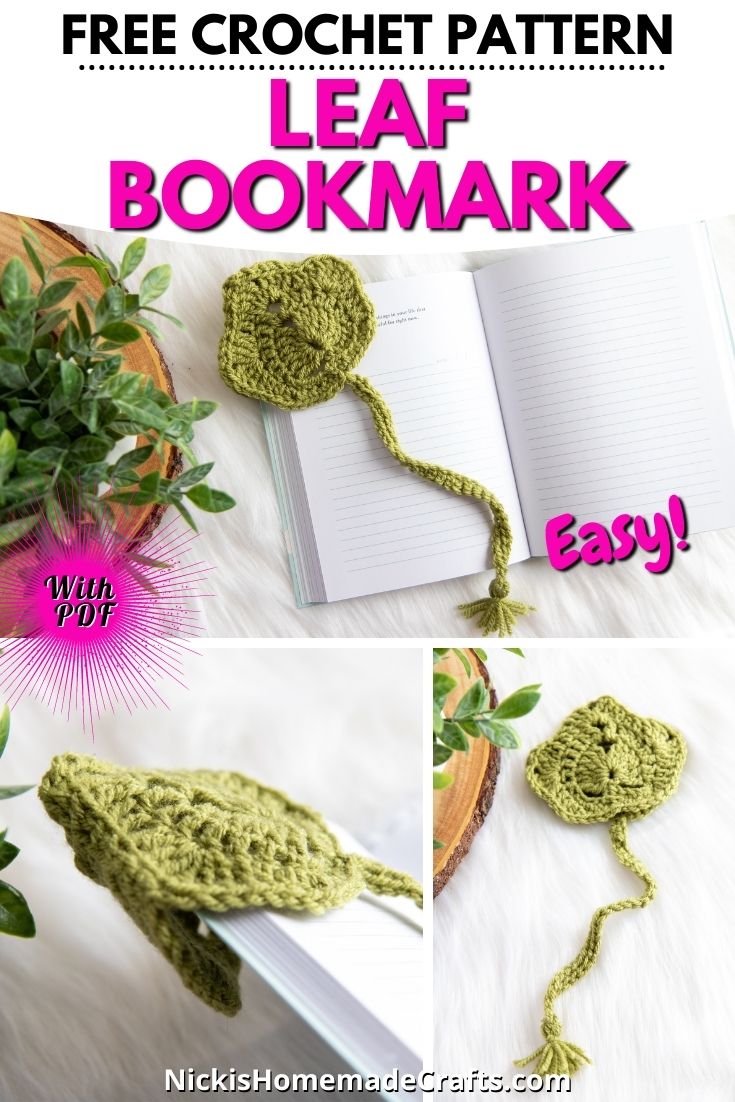 Free Crochet Leaf Bookmark Pattern Nicki's Homemade Crafts