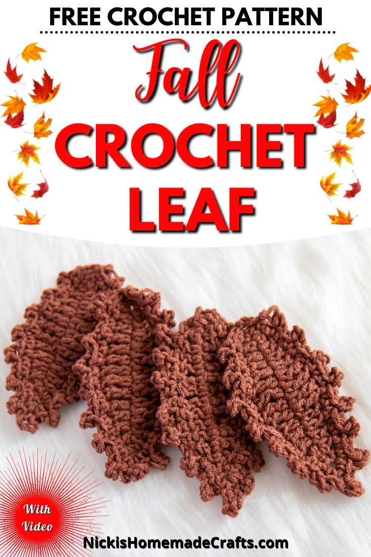 Free Crochet Fall Leaf Pattern Tutorial Nicki's Homemade Crafts