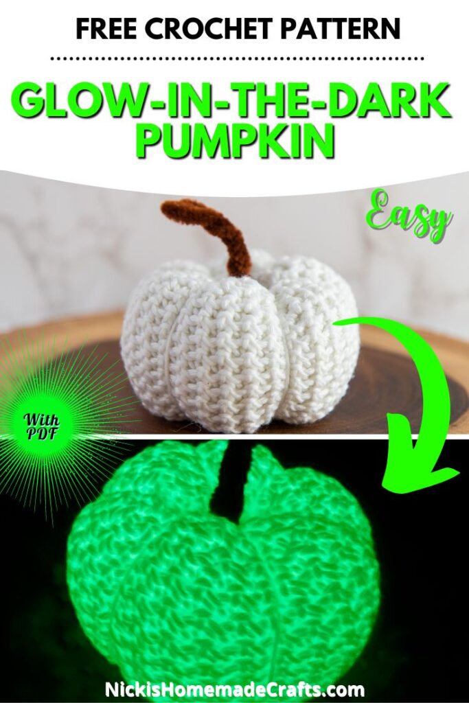 Glow In The Dark Crochet Pumpkin - Free Pattern - Nicki's Homemade Crafts