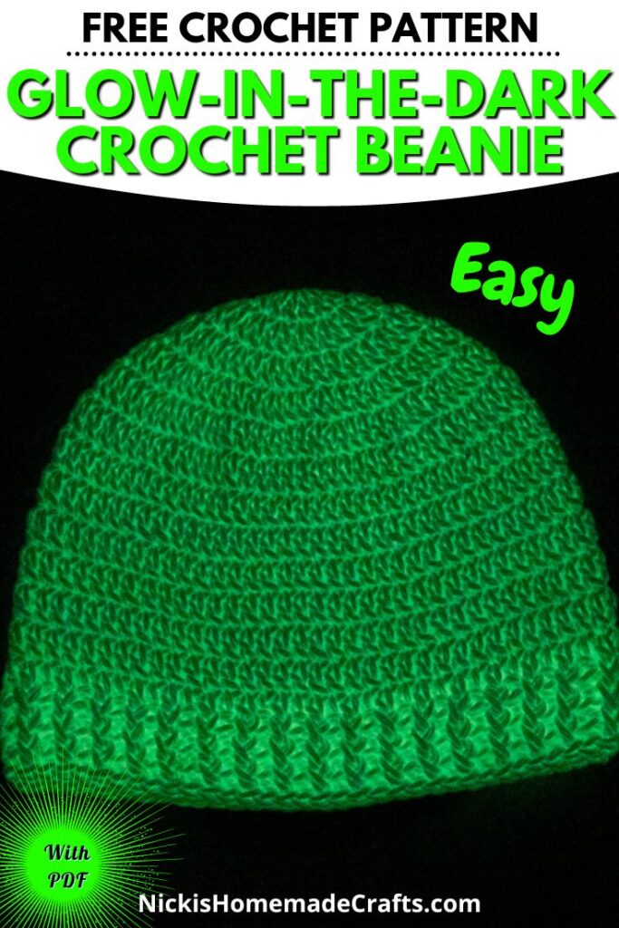 Glow In The Dark Crochet Beanie Free Pattern Nicki's Homemade Crafts