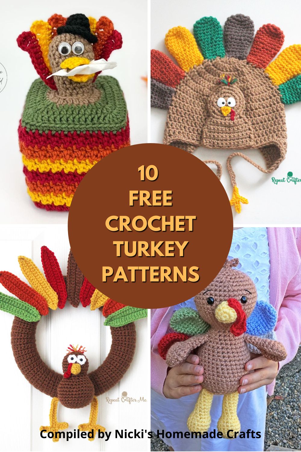 10 Best Free Thanksgiving Turkey Crochet Patterns Nicki's Homemade Crafts