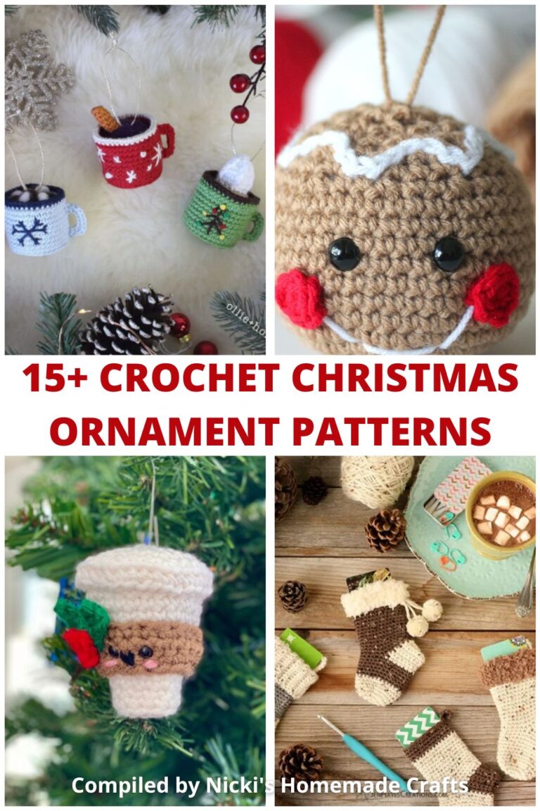 15+ Cute Free Crochet Christmas Ornament Patterns - Nicki's Homemade Crafts