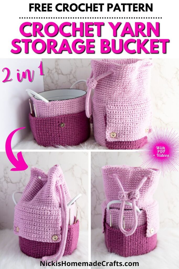 Ravelry: 2 in 1 Yarn Storage Bucket pattern by Nicole Riley