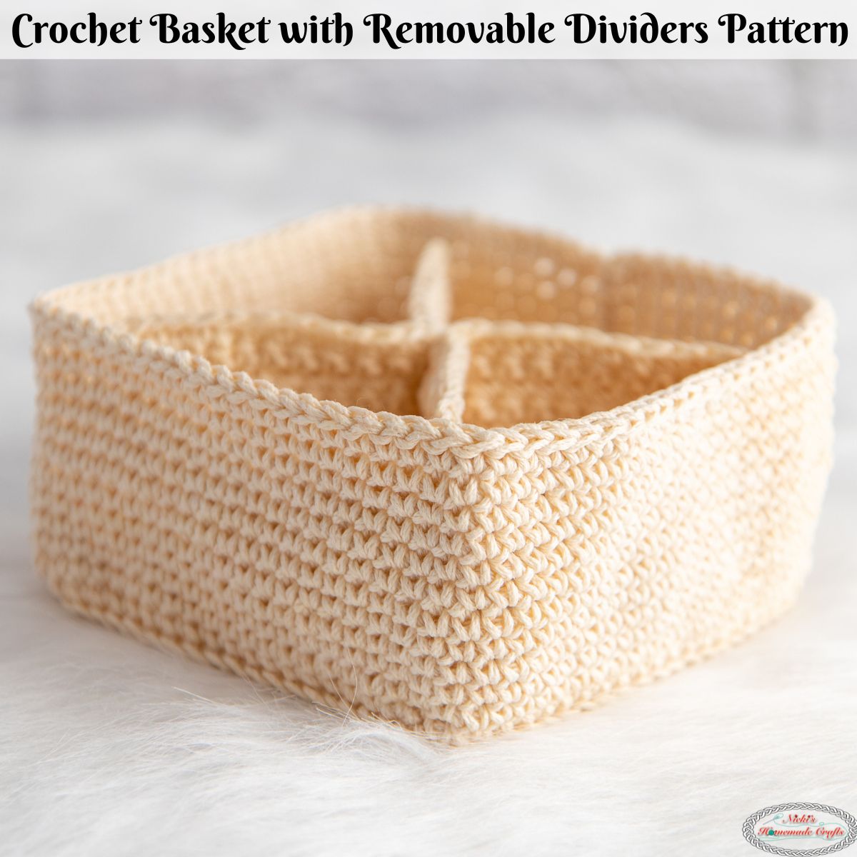 Crochet Rectangle Basket With Dividers Made in Rounds : 8 Steps (with  Pictures) - Instructables