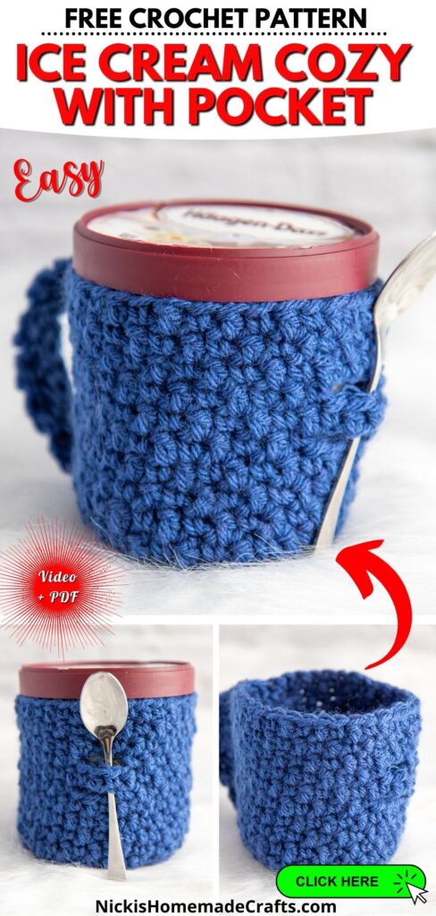 Happy Hand Crochet Cup Cozy with Handle - FREE Pattern! - Nicki's