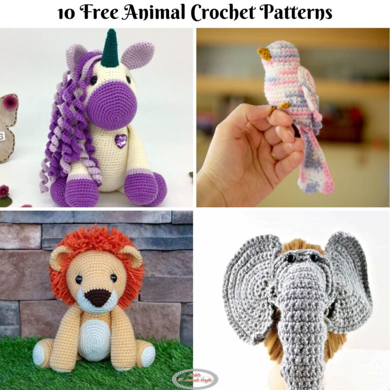 10 Adorable Free Animal Crochet Patterns - Nicki's Homemade Crafts