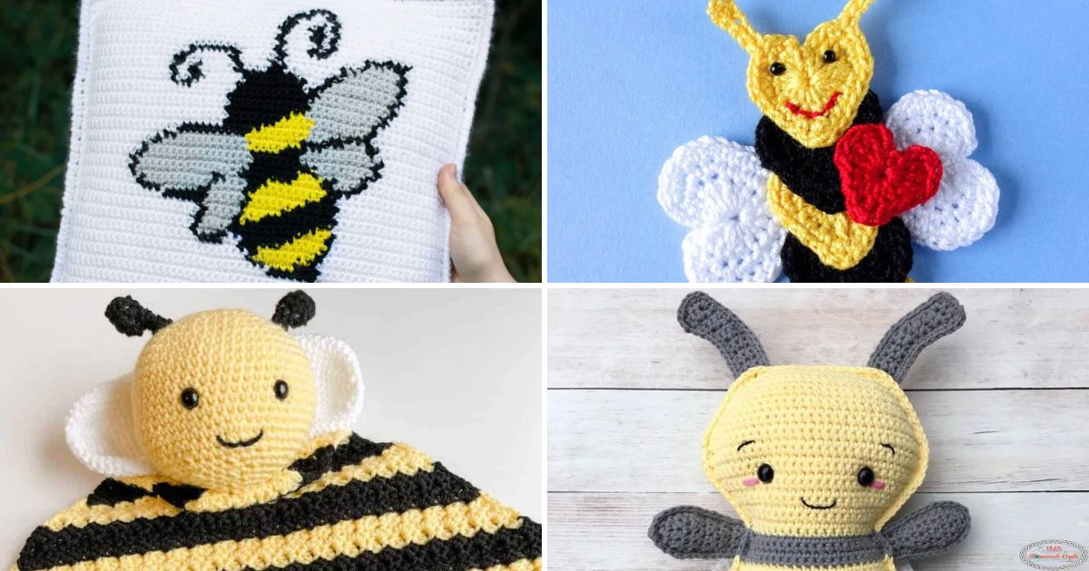 Handmade Crochet Bee/ Keychain/Crochet Bee/ Stuffed Animal Bee