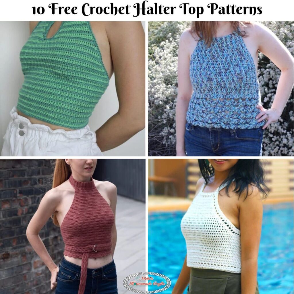 10 Beautiful Crochet Halter Top Patterns - Nicki's Homemade Crafts
