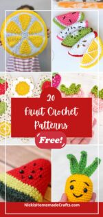 20 Free Sweet Crochet Fruit Patterns - Nicki's Homemade Crafts