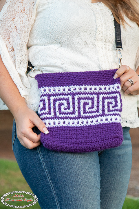 Swirly Free Mosaic Crochet Bag Pattern - Nicki's Homemade Crafts