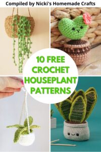 10 FREE Beautiful Crochet Houseplant Patterns - Nicki's Homemade Crafts