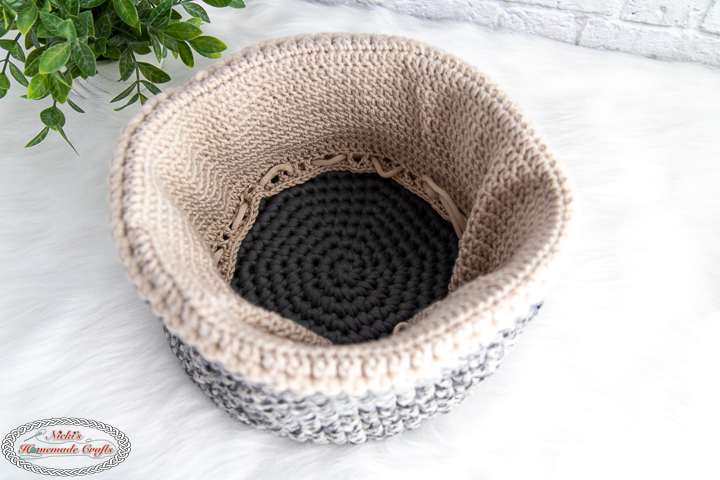 Free Organizer Basket Crochet Pattern with Removable Dividers - Nicki's  Homemade Crafts