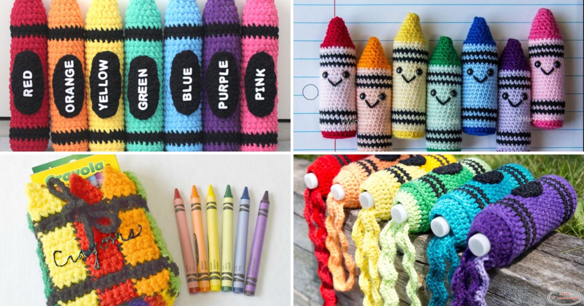 10 Colorful and FREE Crayon Crochet Patterns Nicki's Homemade Crafts