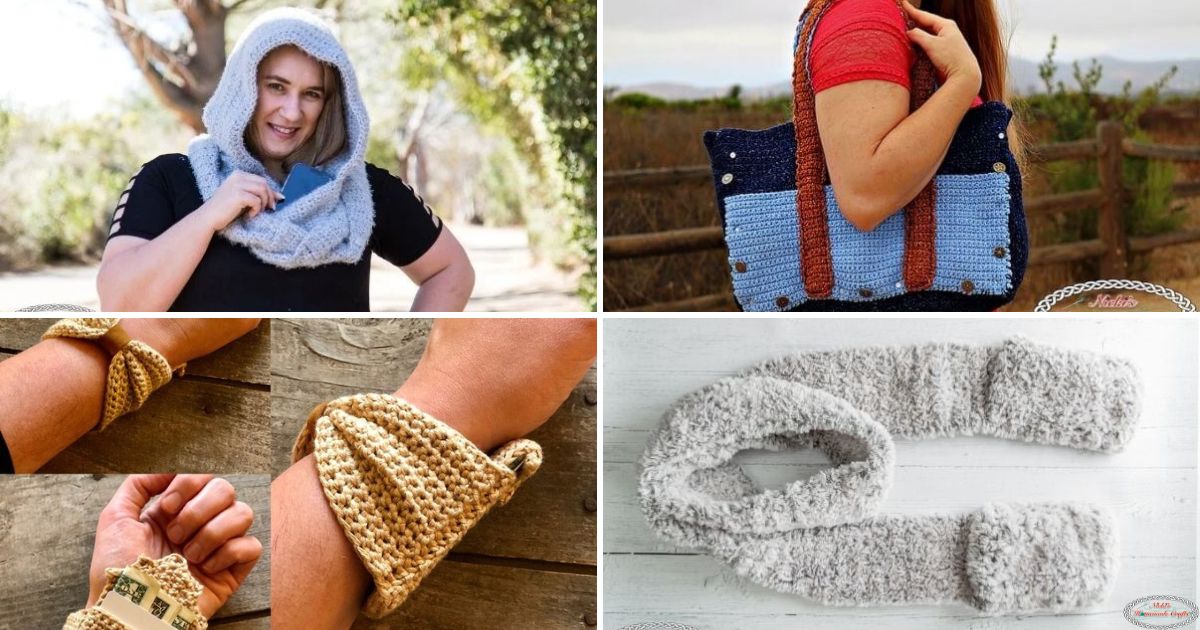 10 Free Hidden Pockets Crochet Patterns - Nicki's Homemade Crafts