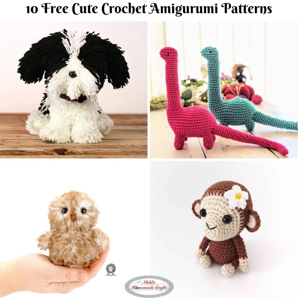 10 Free Cute Crochet Amigurumi Patterns - Nicki's Homemade Crafts