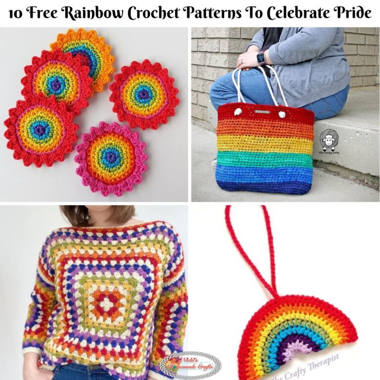 Unique Crocheted Pride Flag Cross-body bag with Tassels, great gift for shops your LGBTQ friends!