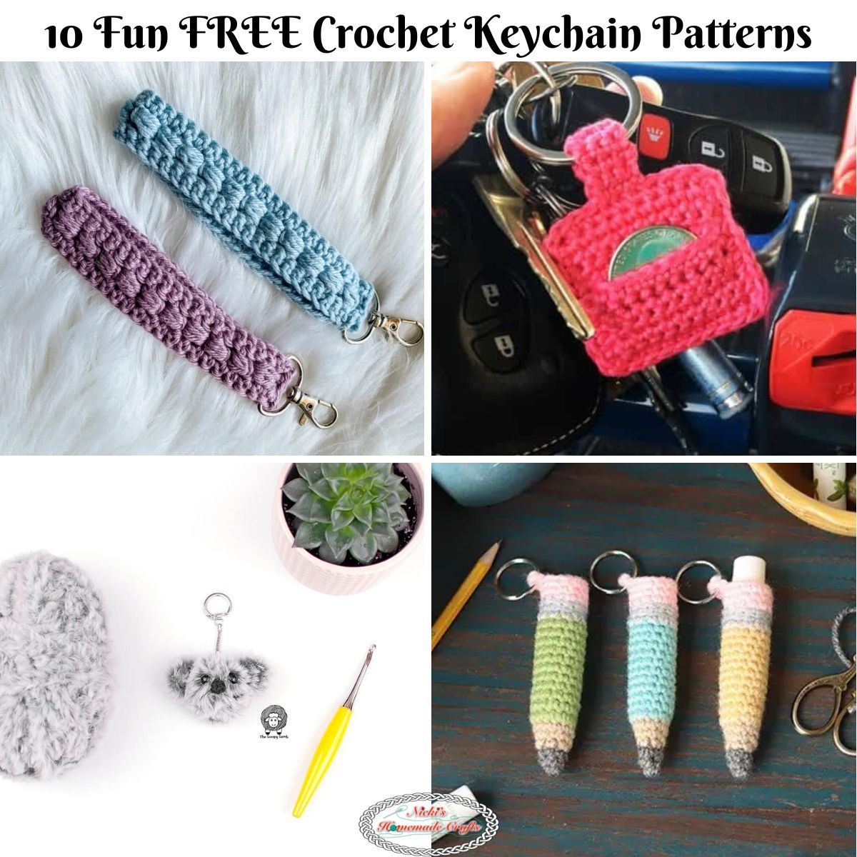 Mini Crocheted Owl Keychain/bag Charm/keyring 