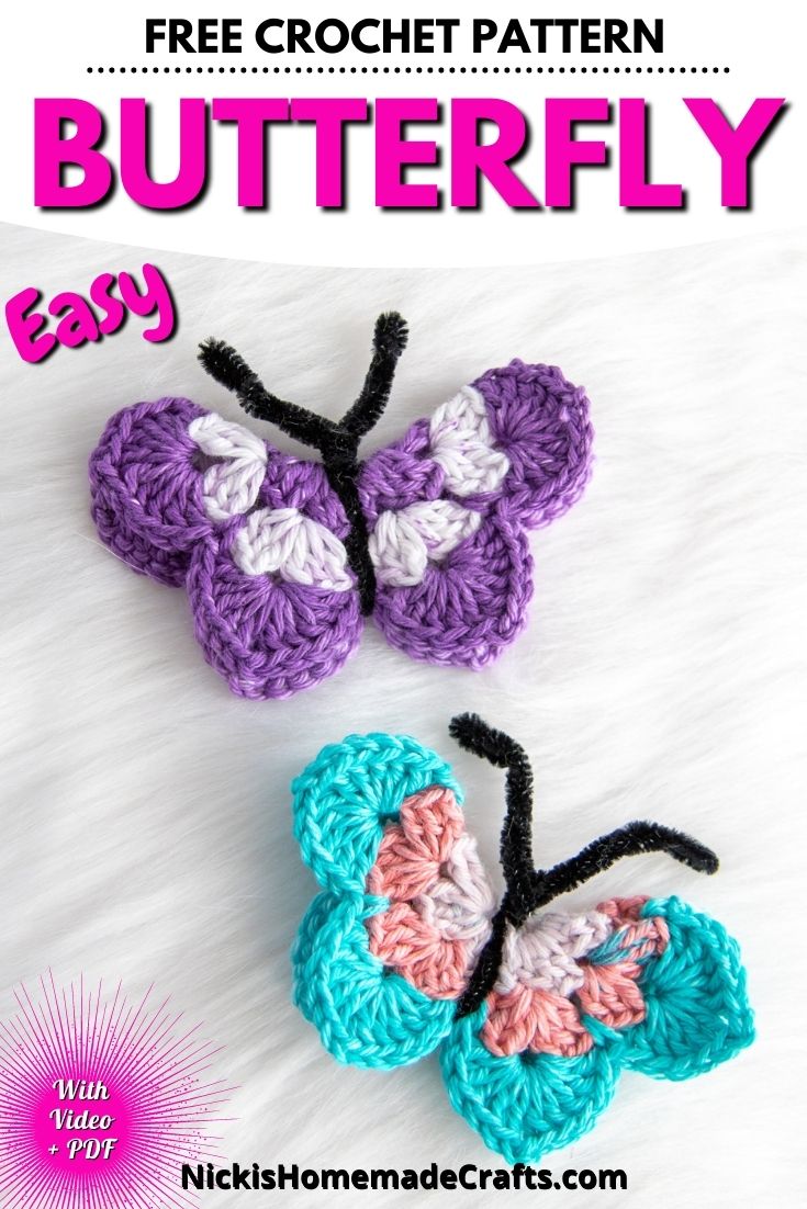 Crochet Butterfly Pattern
 Free Quick Crochet Butterfly Pattern Nicki s Homemade Crafts