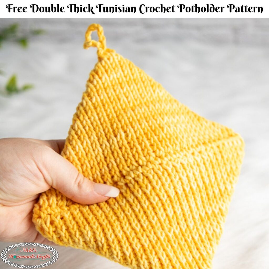 FREE Easy Lattice Pie Crochet Potholder Pattern - Nicki's Homemade Crafts