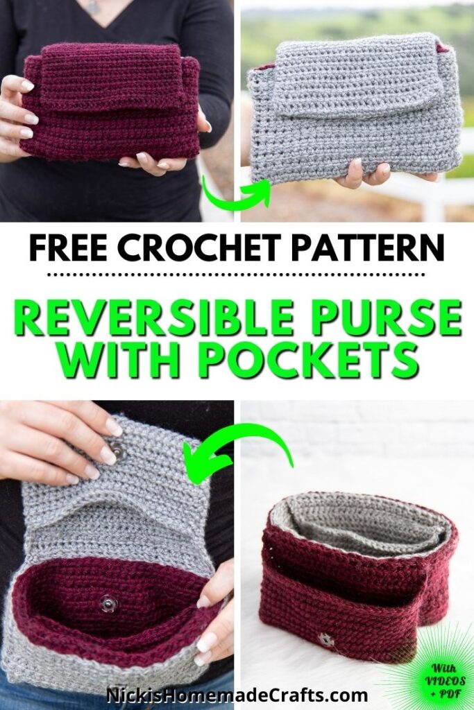 Quick Easy Free Reversible Crochet Purse Pattern