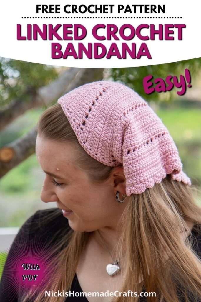 Easy Crochet Bandana (Free Pattern & Video Tutorial!)