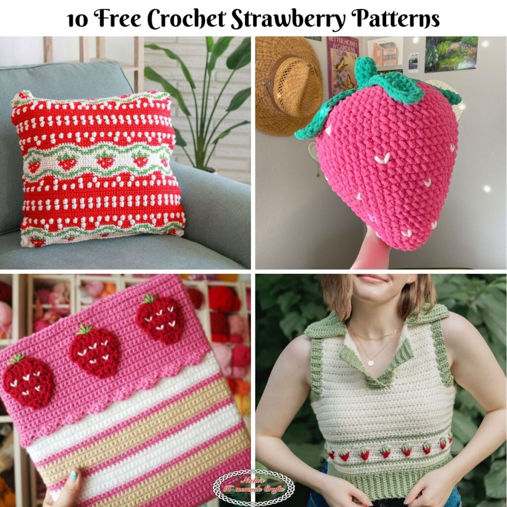 10 Juicy FREE Strawberry Crochet Patterns - Nicki's Homemade Crafts