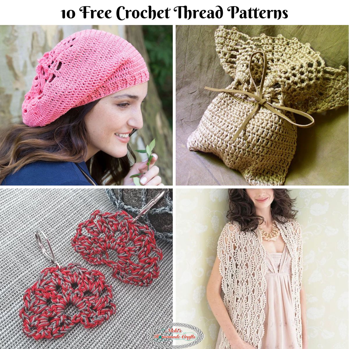 10 Stunning Free Crochet Thread Patterns - Nicki's Homemade Crafts