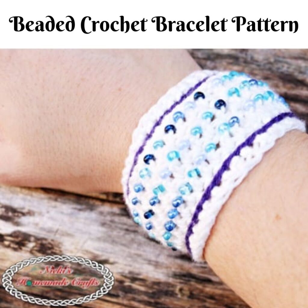Pattern Crochet Beaded Bracelet Jewelry Crochet Tutorial PDF File  Containing Instructions for Making the Crochet Bracelet Cuff. - Etsy