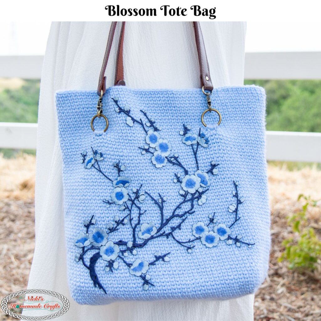 Free Blossom Crochet Tote Bag Pattern - Nicki's Homemade Crafts