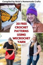20 Free Crochet Patterns using WeCrochet Yarn - Nicki's Homemade Crafts