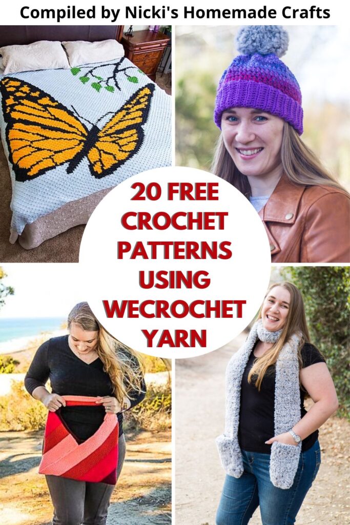 20 Free Crochet Patterns using WeCrochet Yarn Nicki's Homemade Crafts