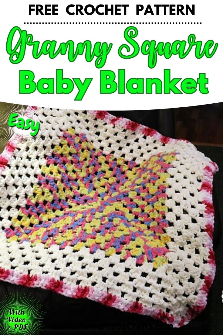 Baby Granny Square Blanket: Free Crochet Pattern - Nicki's Homemade Crafts