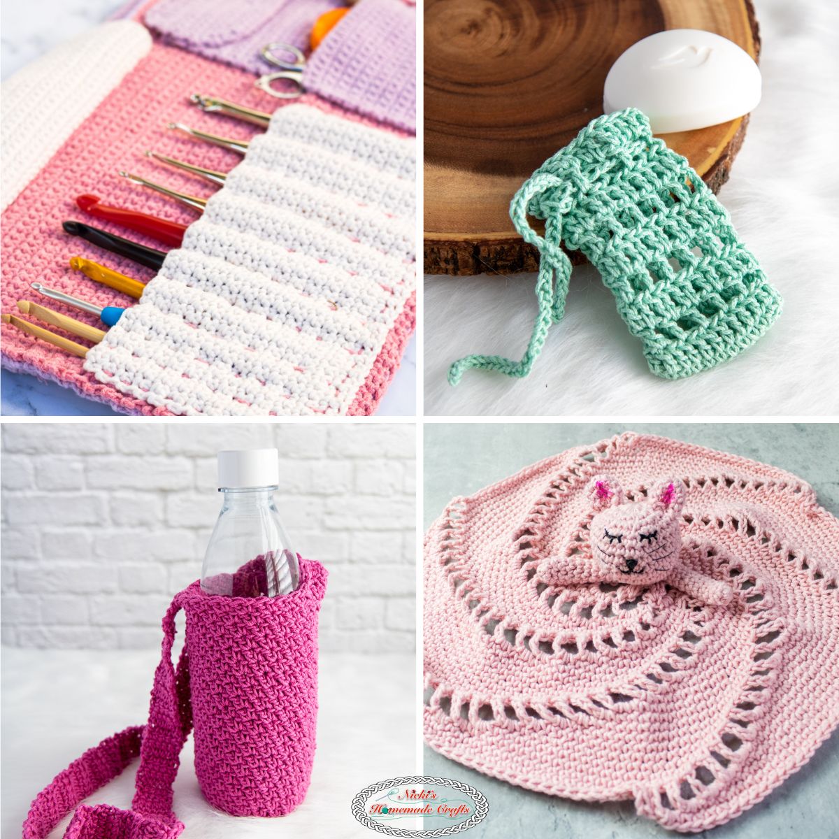 10 FREE Patterns Using Cotton Yarn for Crochet - Nicki's Homemade Crafts