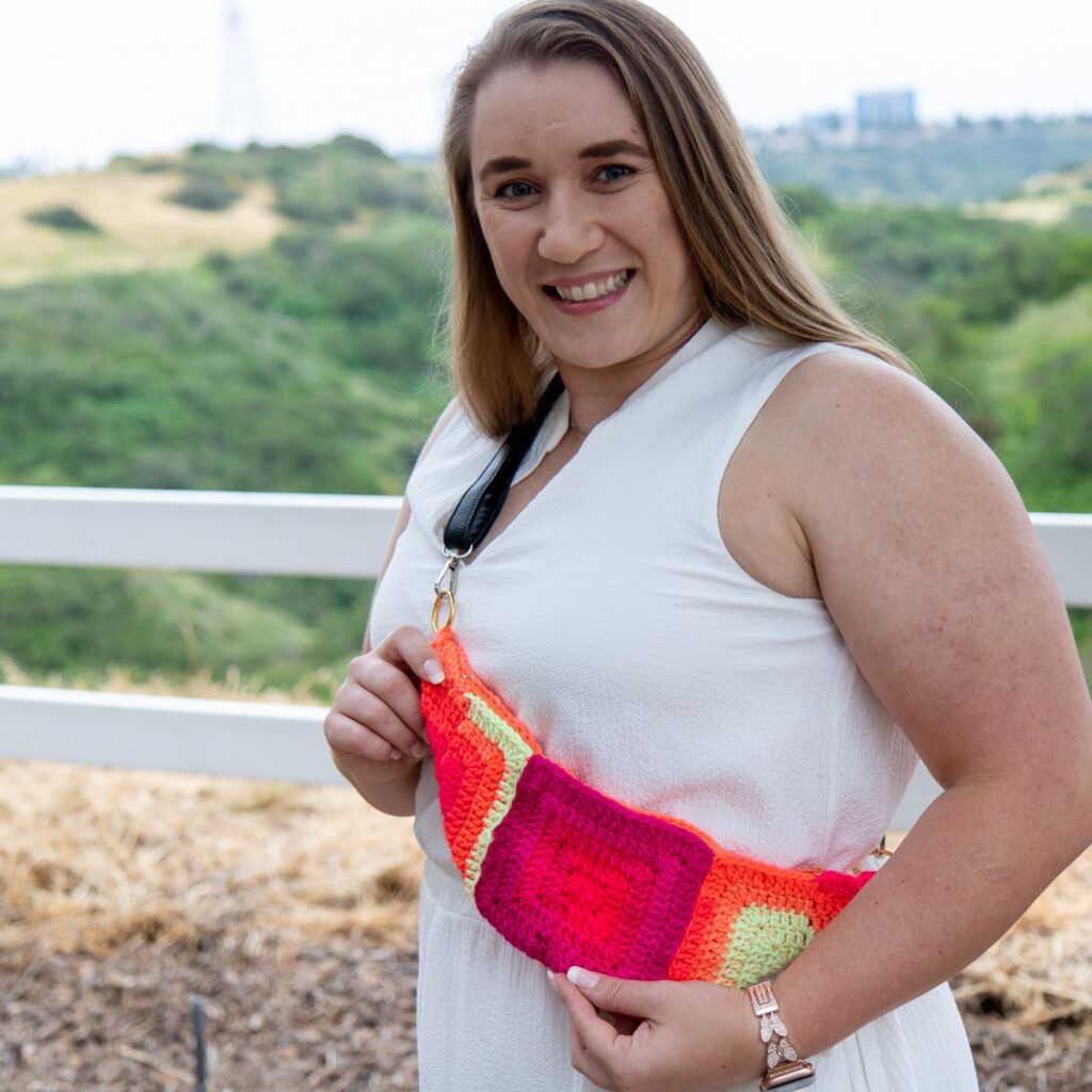 Crochet Bum Bag Free Fanny Pack Pattern with Granny Squares