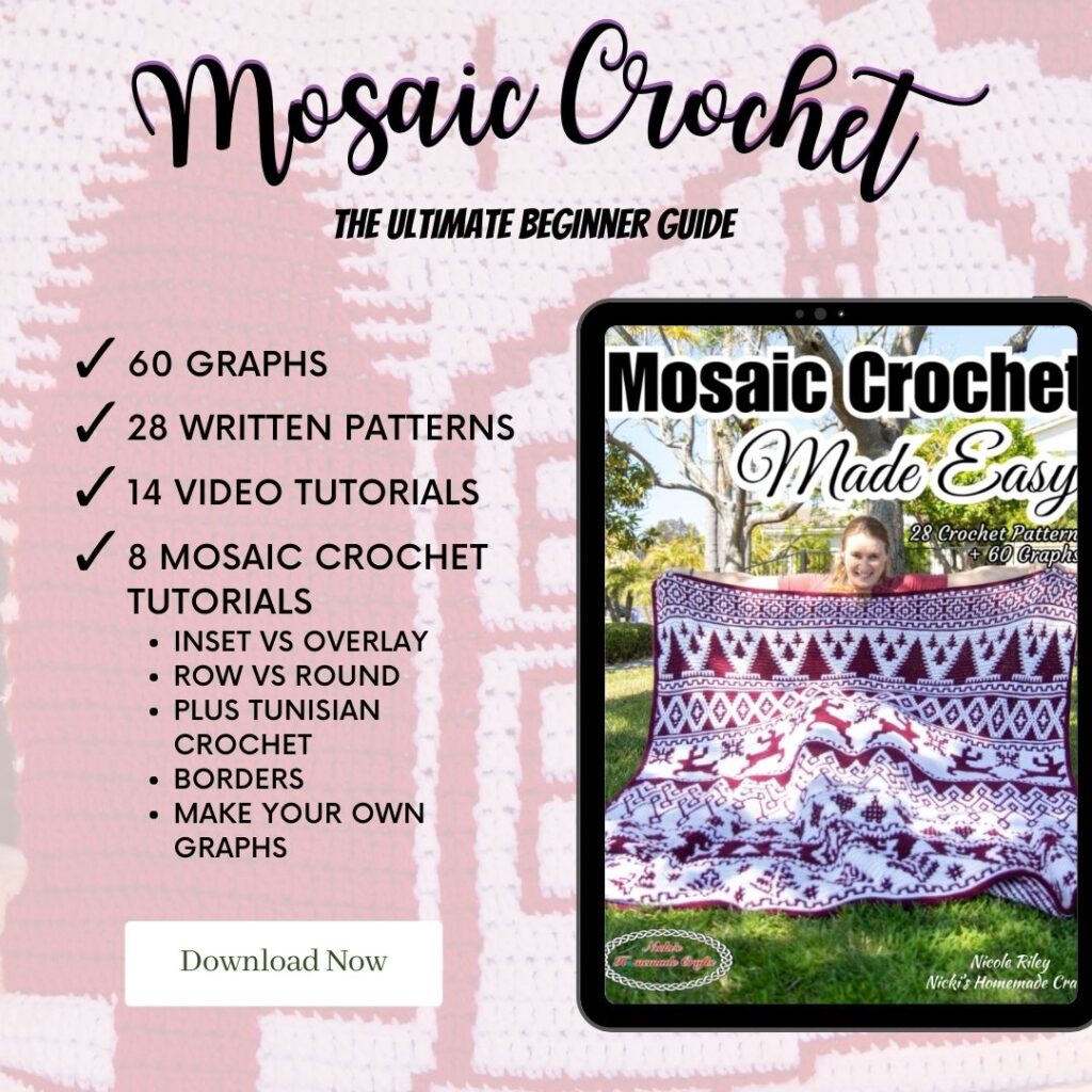 Downloadable Crochet Books - How to Mosaic Crochet - Crochet Pattern Book
