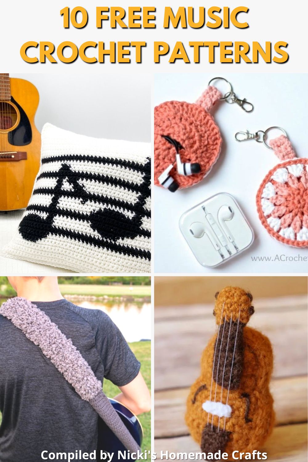 10 Free Crochet Music Patterns - Nicki's Homemade Crafts