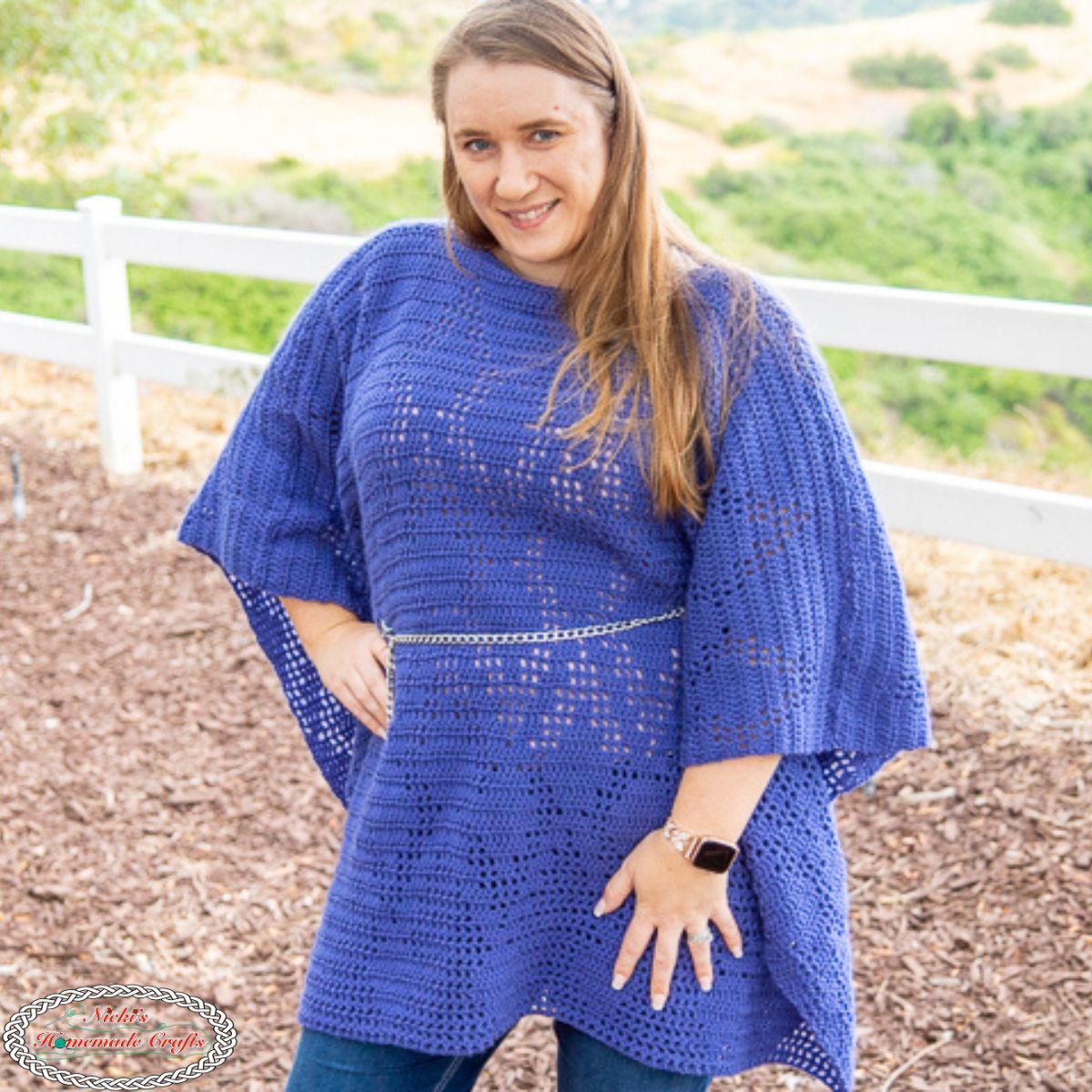 Oversized Crochet Poncho Free Pattern - Nicki's Homemade Crafts