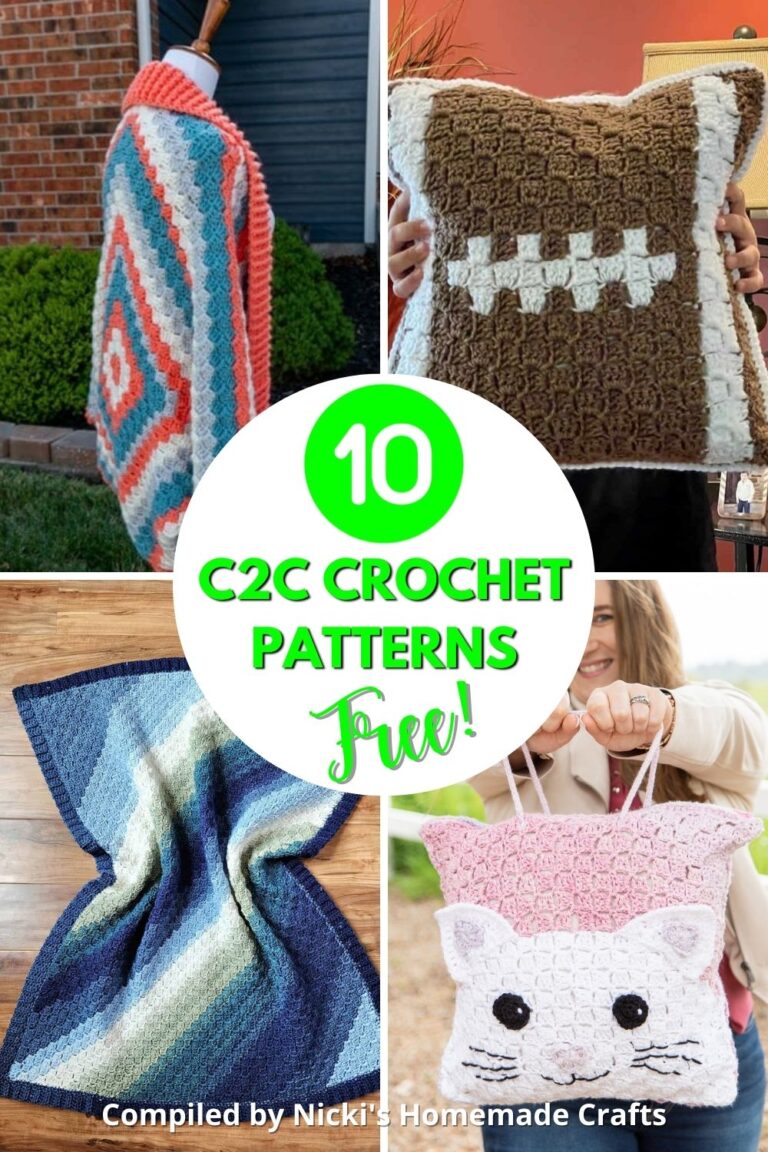 10 Fun and Free C2C Crochet Patterns - Nicki's Homemade Crafts