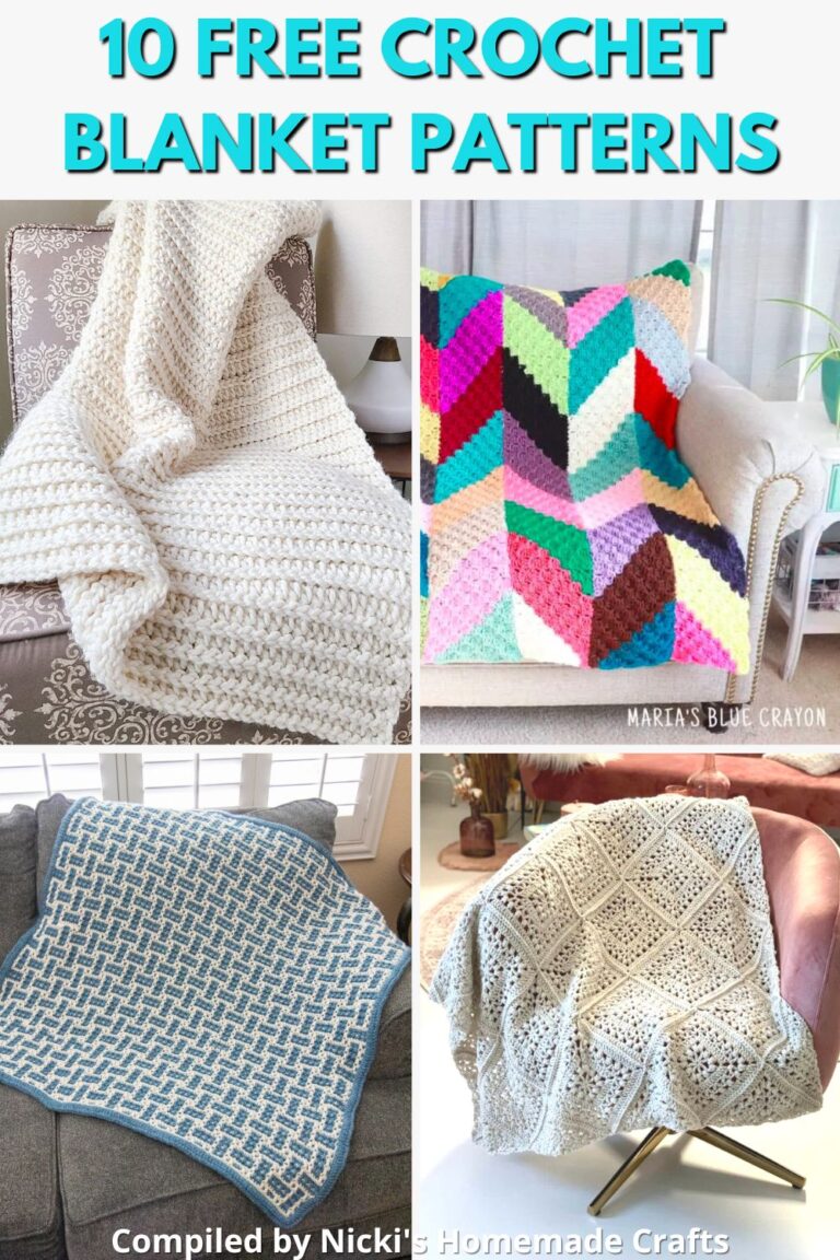 10 FREE Easy Crochet Blanket Patterns - Nicki's Homemade Crafts