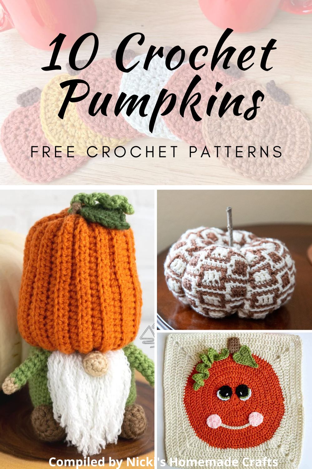 10 Hand-Picked Crochet Pumpkin Patterns - FREE! - Nicki's Homemade Crafts