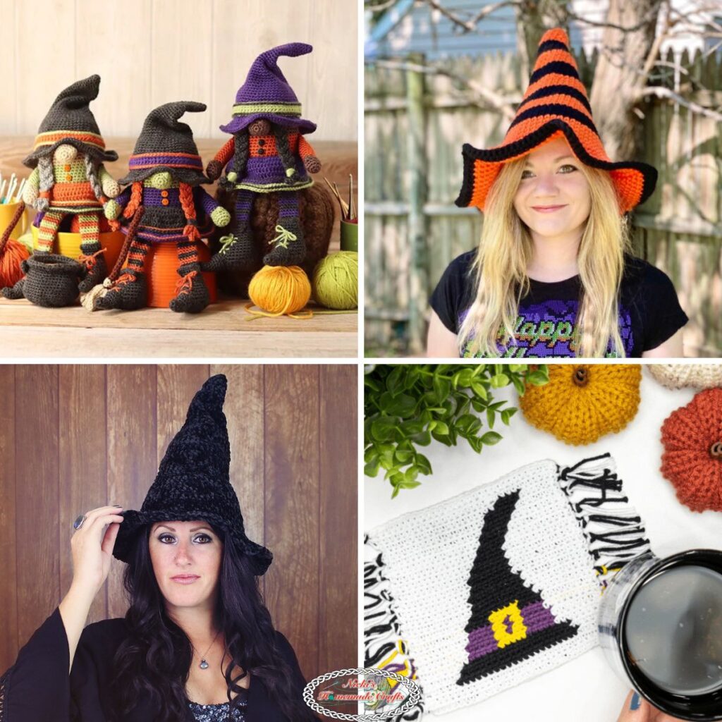 Extra Large Black Witch or Wizard Hat With Lovely Textured Pattern