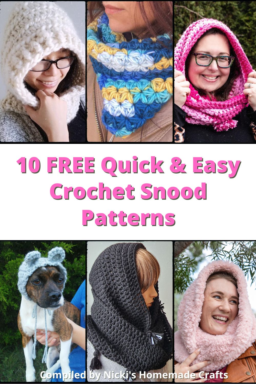 10 Free Quick and Easy Snood Crochet Patterns - Nicki's Homemade Crafts