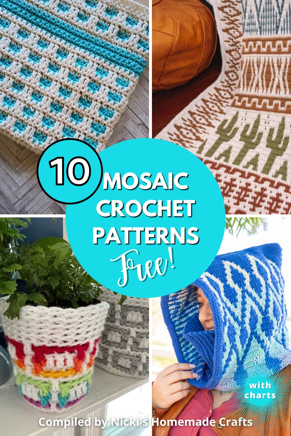 10 Beautiful Free Mosaic Crochet Patterns with Charts - Nicki's ...