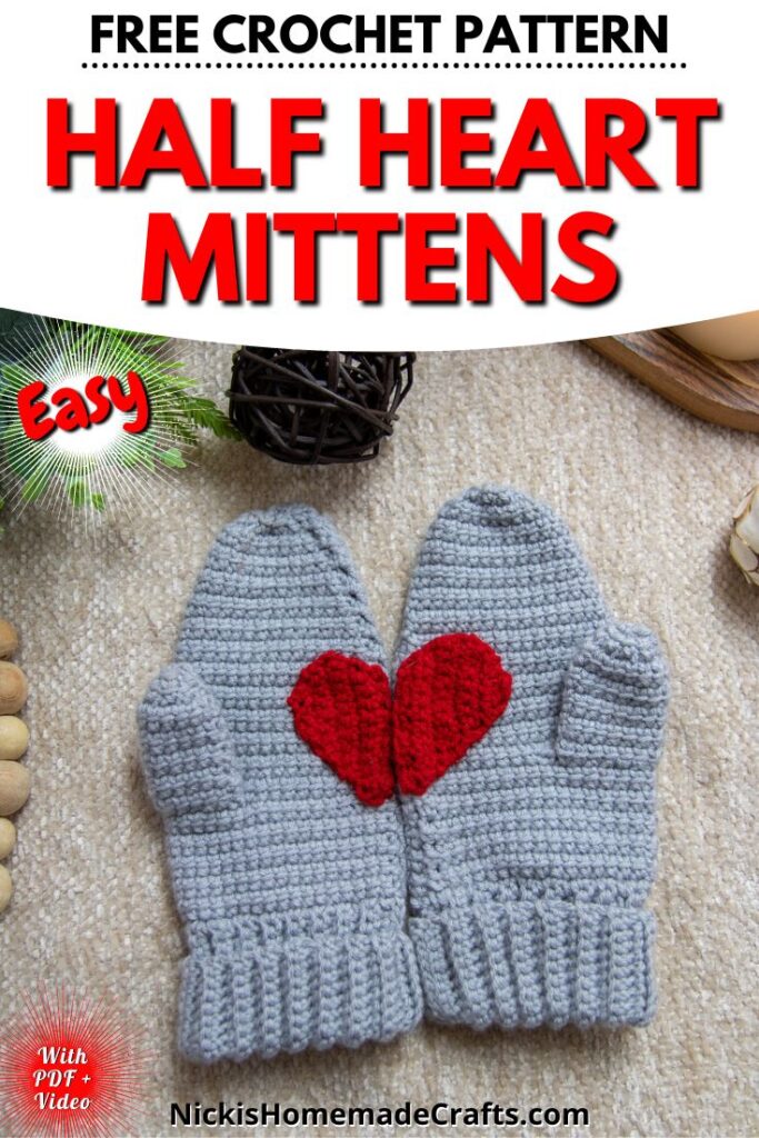 Red Heart Crochet Mittens For All Pattern