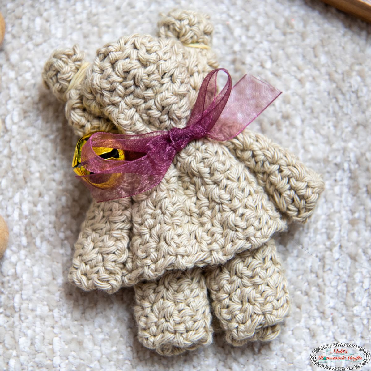 Crochet Washcloth Folded as Teddy Bear FREE Pattern Nicki s